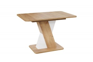 Стол обеденный раздвижной Люксембург Тип 3 Дуб Крафт золотой, Белый