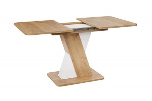 Стол обеденный раздвижной Люксембург Тип 3 Дуб Крафт золотой, Белый