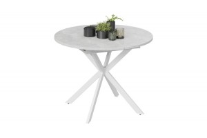 Стол обеденный раздвижной Мэдисон Тип 1 Белый муар, Ателье светлый