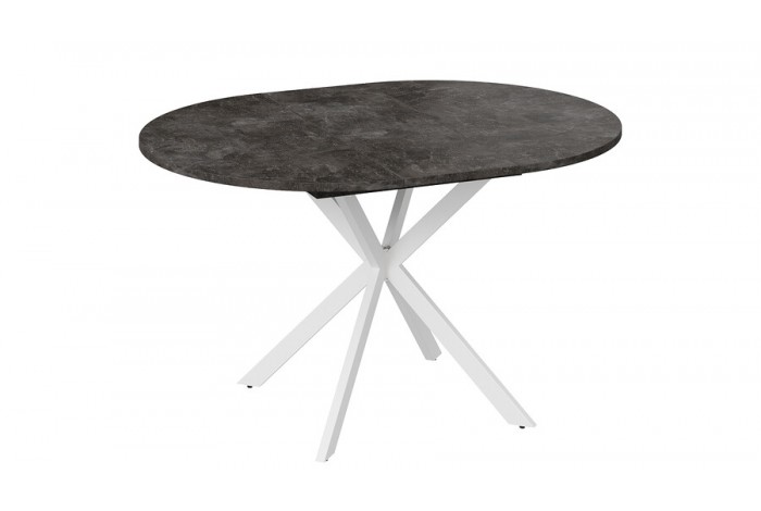 Стол обеденный раздвижной «Мэдисон» Тип 1 Белый муар, Ателье темный