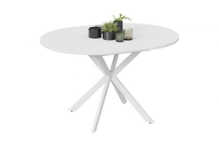 Стол обеденный раздвижной «Мэдисон» Тип 1 Белый муар, Белый