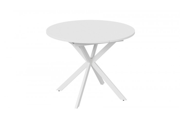 Стол обеденный раздвижной «Мэдисон» Тип 1 Белый муар, Белый