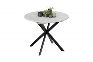 Стол обеденный раздвижной Мэдисон Тип 1 Черный муар, Ателье светлый