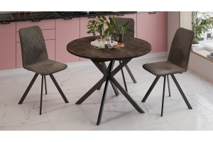 Стол обеденный раздвижной Мэдисон Тип 1 Черный муар, Ателье темный