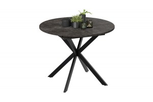 Стол обеденный раздвижной Мэдисон Тип 1 Черный муар, Ателье темный