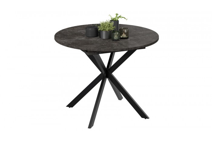 Стол обеденный раздвижной «Мэдисон» Тип 1 Черный муар, Ателье темный