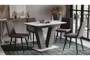 Стол раздвижной Чинзано Тип 1 Моод темный/стекло белое матовое