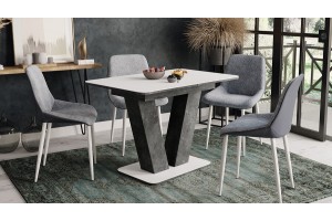 Стол раздвижной Чинзано Тип 1 Моод темный/стекло белое матовое