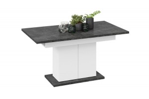 Стол раздвижной Детройт Тип 1 Белый, Ателье темный