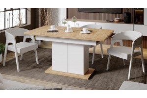 Стол раздвижной Детройт Тип 1 Белый, Дуб Крафт золотой