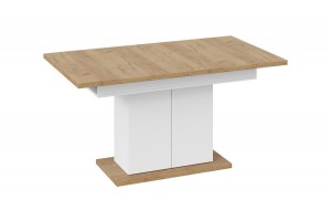 Стол раздвижной Детройт Тип 1 Белый, Дуб Крафт золотой