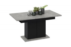 Стол раздвижной Детройт Тип 1  Черный, Ателье светлый