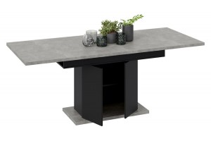 Стол раздвижной Детройт Тип 1  Черный, Ателье светлый