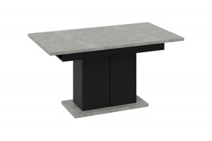 Стол раздвижной Детройт Тип 1  Черный, Ателье светлый