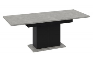 Стол раздвижной Детройт Тип 1  Черный, Ателье светлый