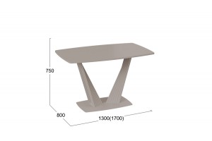 Стол раздвижной Фабио Тип 1 Капучино матовый, Стекло матовое капучино