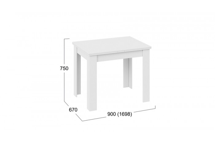 Стол раздвижной «Промо» тип 3 - 005.000.000 Белый