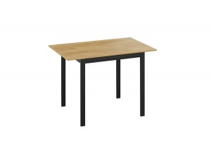 Стол раздвижной Слайд Тип 1 Черный муар, Дуб Крафт золотой