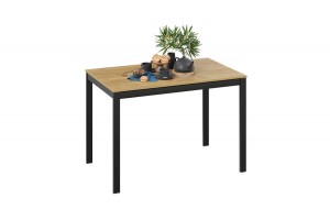 Стол раздвижной Слайд Тип 2 Черный муар, Дуб Крафт золотой