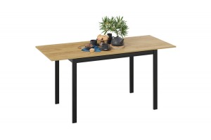 Стол раздвижной Слайд Тип 2 Черный муар, Дуб Крафт золотой