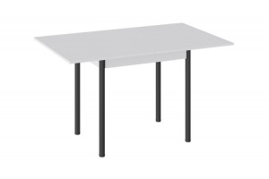 Стол раскладной Родос Тип 2 с опорой d40 Черный муар, Белый