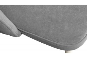 Стул Амели (конус Т2) Белый муар, Велюр DREAM Grey (серый)