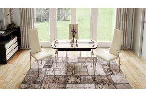 Стул Кредо Хром, к/з Бежевый Ваниль 890