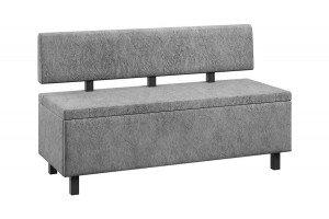 Скамья прямая Брайтон (1300 мм) Венге Цаво, Wellmart Silver