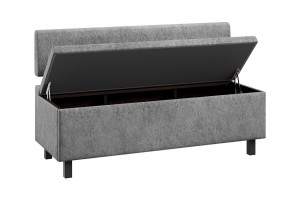 Скамья прямая Брайтон (1300 мм) Венге Цаво, Wellmart Silver