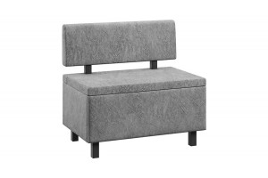 Скамья прямая Брайтон (800 мм) Венге Цаво, Wellmart Silver