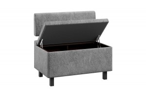 Скамья прямая Брайтон (800 мм) Венге Цаво, Wellmart Silver