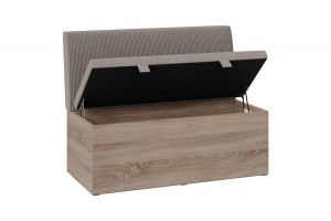 Скамья прямая Мальта Дуб Сонома трюфель, Микровелюр Мокко