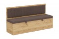 Скамья прямая «Берген» - 0009.177.000 Дуб Крафт золотой, Велюр Коричневый