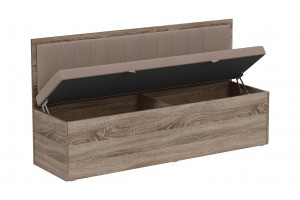 Скамья прямая Берген Дуб Сонома трюфель, Велюр Мокко светлый