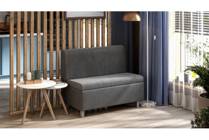 Диван прямой большой «Каир» Исп.2 Велюр Camaro 18 (серый)