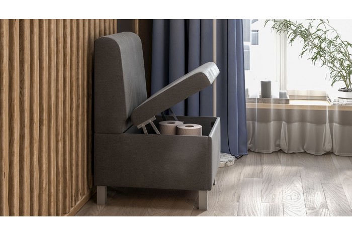 Диван прямой малый «Каир» Исп.2 Велюр Camaro 18 (серый)