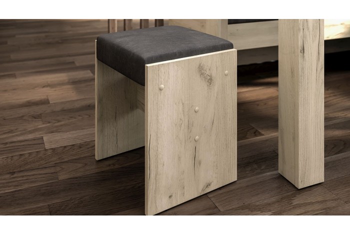 Кухонный уголок «Пекин» Дуб Крафт белый, Микровелюр Duna Steel