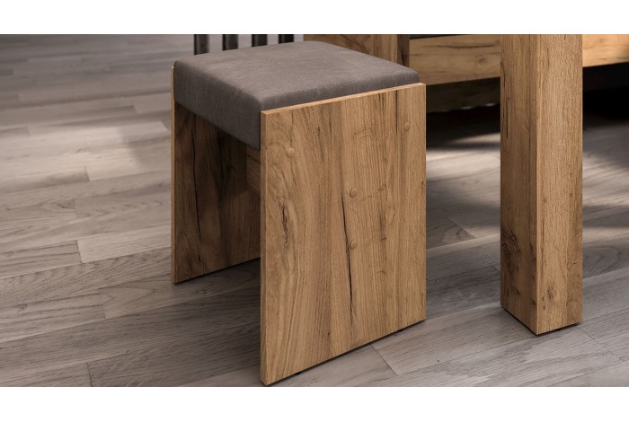 Кухонный уголок «Пекин» Дуб Крафт золотой, Микровелюр Duna Stone