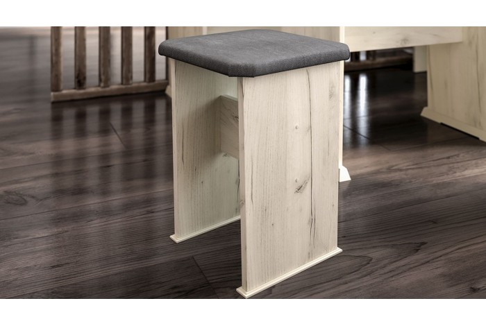 Кухонный уголок «Рио» Дуб Крафт белый, Микровелюр Duna Steel