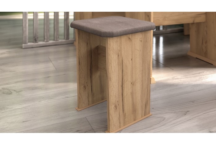 Кухонный уголок «Рио» Дуб Крафт золотой, Микровелюр Duna Stone