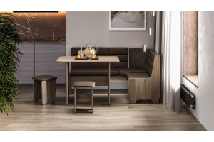 Кухонный уголок Техас Исп.2 Дуб Сонома трюфель, Кашемир коричневый