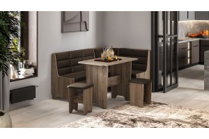 Кухонный уголок Техас Исп.2 Дуб Сонома трюфель, Кашемир коричневый