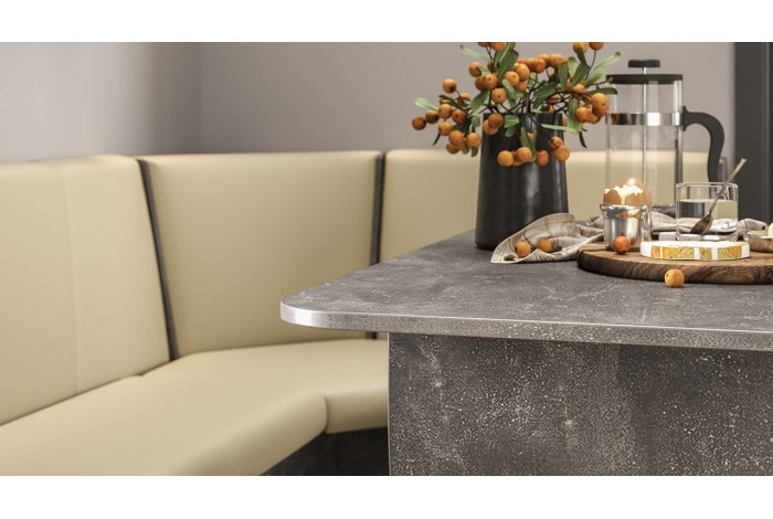 Кухонный уголок «Техас» Исп.1 Ателье темный, Экокожа бежевая