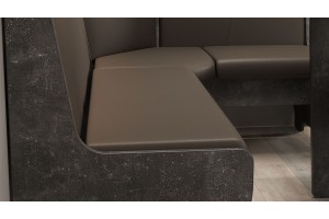 Кухонный уголок Техас Исп.1 Ателье темный, Экокожа коричневая