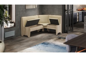 Кухонный уголок Техас Исп.1 Дуб Сонома, Экокожа бежевая