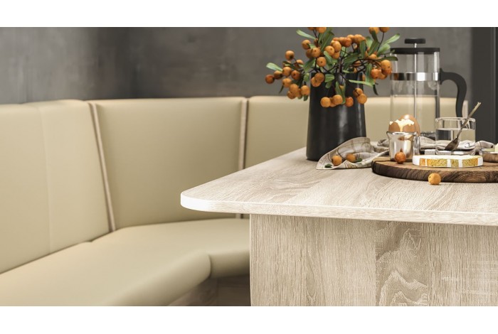 Кухонный уголок «Техас» Исп.1 Дуб Сонома, Экокожа бежевая