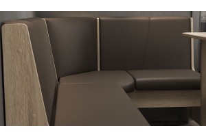 Кухонный уголок Техас Исп.1 Дуб Сонома, Экокожа коричневая