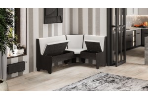 Кухонный уголок Техас Исп.1 Венге, Экокожа белая