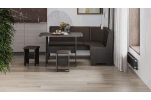 Кухонный уголок Техас Исп.1 Венге, Экокожа коричневая