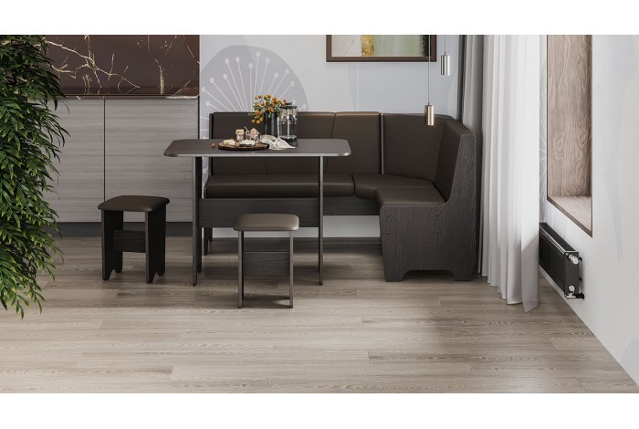 Кухонный уголок «Техас» Исп.1 Венге, Экокожа коричневая